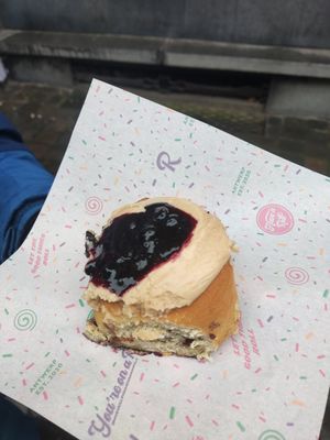 Peanut butter jelly cinnamon roll at Have A Roll in Ghent