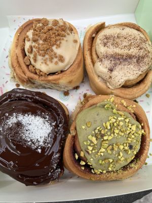 Spéculoos, coffee, pistachio and chocolate-coco rolls   at Have A Roll in Ghent