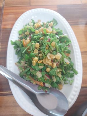 Pennywort salad at Cherry Burmese in Chiang Mai