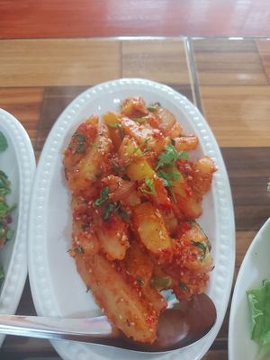 Spicy potatoes at Cherry Burmese in Chiang Mai