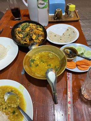 Roti and mango chutney   at Cherry Burmese in Chiang Mai