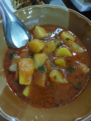 Burmese potato curry at Cherry Burmese in Chiang Mai