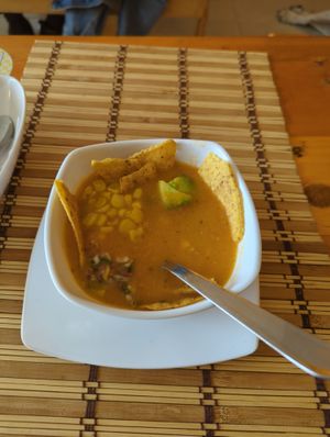 Lentil soup at La Oveja Arisca in Manizales