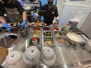 All the fresh ingredients   at Chick Peace - Sinbanpo-ro in Seoul