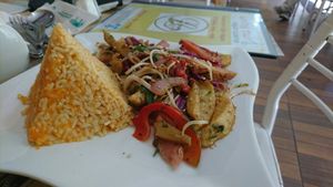 saltado peruano at Loving Hut - Titikaka in Puno