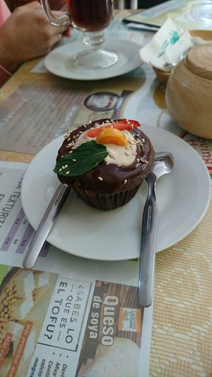 brownies at Loving Hut - Titikaka in Puno