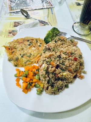 Quinua chaufa  at Loving Hut - Titikaka in Puno