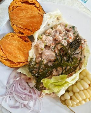 ceviche at Loving Hut - Titikaka in Puno