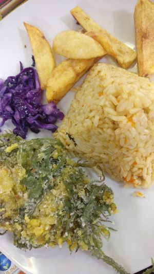 "trucha" vegana at Loving Hut - Titikaka in Puno