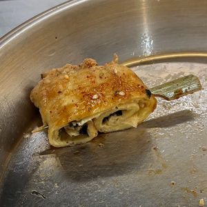 Grilled tofu skin with miso and ponzu sauce at Fruitful Food 果然匯 in Taipei