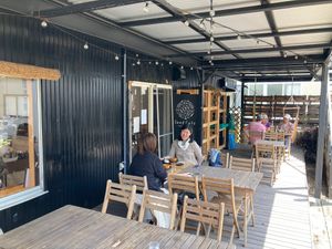 Outside dining area at Seed Cafe シードカフェ in Fujinomiya