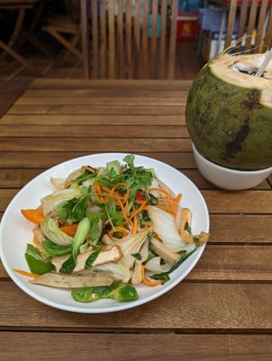 Mixed stir fried noodle at Muro Organic Vegan Restaurant in Nha Trang