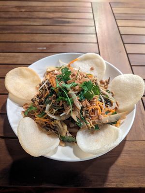 Banana flower salad - so good! at Muro Organic Vegan Restaurant in Nha Trang