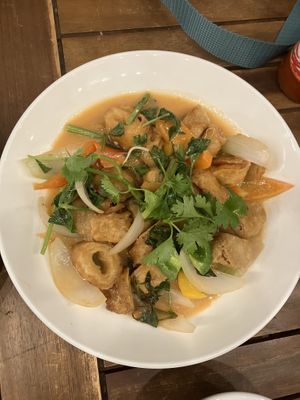 Seitan with coconut  at Muro Organic Vegan Restaurant in Nha Trang