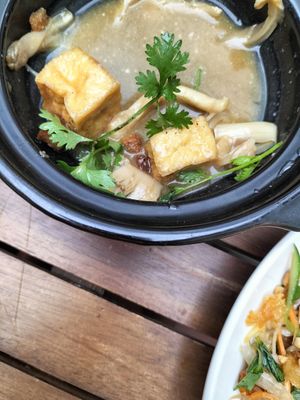 Braised tofu (we'd already started eating) at Muro Organic Vegan Restaurant in Nha Trang