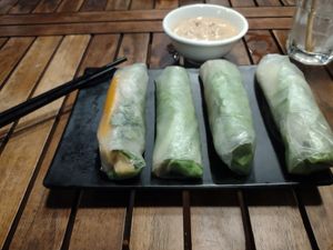 Fresh spring rolls were amazing at Muro Organic Vegan Restaurant in Nha Trang