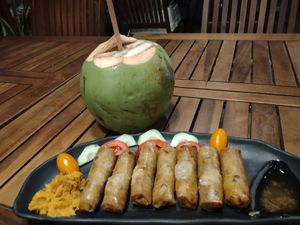 Spring rolls 😋 at Muro Organic Vegan Restaurant in Nha Trang