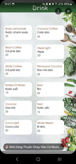  at Muro Organic Vegan Restaurant in Nha Trang