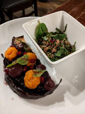 Red cabbage steak at The Cellar Door in Edinburgh