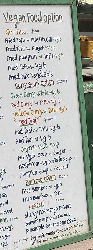 Menu October 2025  at Alisa in Pakbeng