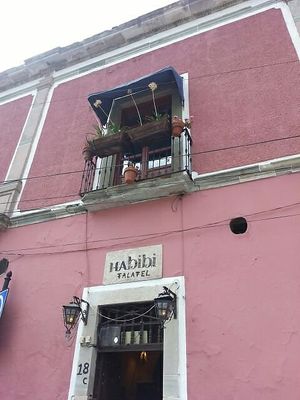 Entrance at Habibti Falafel in Guanajuato