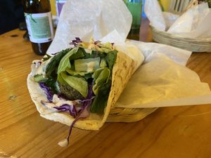 Hummus and falafel option  at Habibti Falafel in Guanajuato
