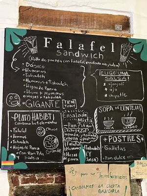 Menu  at Habibti Falafel in Guanajuato
