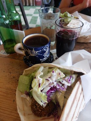 "Giant" Falafel Wrap at Habibti Falafel in Guanajuato