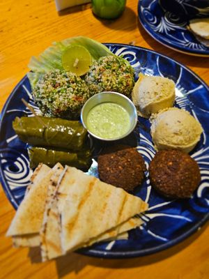 Falafel Plate Combo at Habibti Falafel in Guanajuato