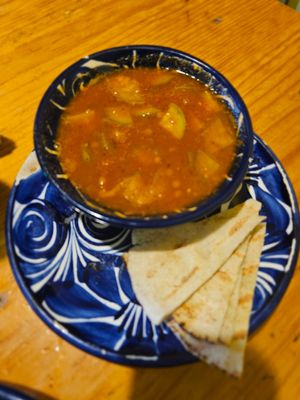 lentil soup at Habibti Falafel in Guanajuato