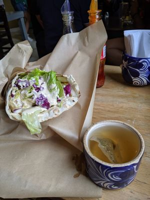 Falafel gigante at Habibti Falafel in Guanajuato