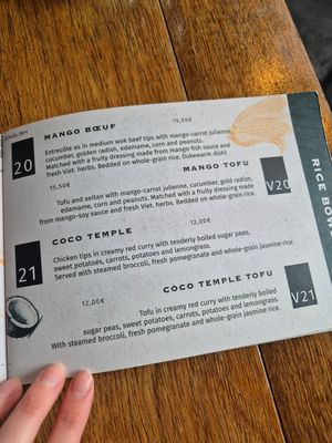 Apparently the V stands for vegetarian, not vegan? at NOUMI Mitte in Berlin