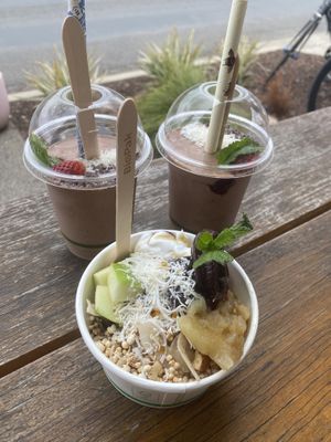 Apple pie açaí bowl $16  at Clean Bowled in Bright
