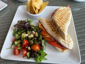 Vegan panini at Clarendon's in Durham