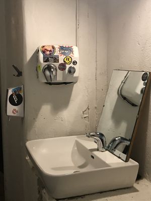 cool bathroom!  at F-hoone in Tallinn