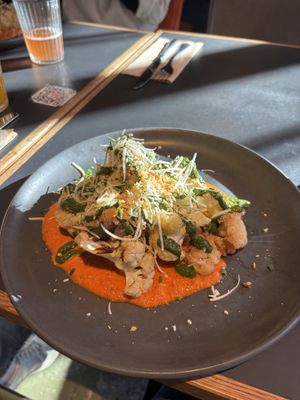 cauliflower with vegan cheese   at F-hoone in Tallinn
