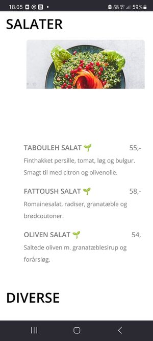 Vegan salads at Café MOMU in Copenhagen