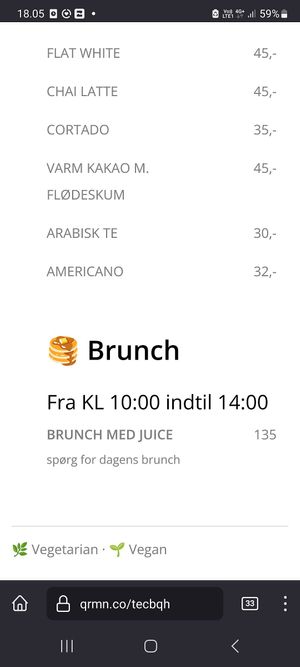 Vegan mark at Café MOMU in Copenhagen