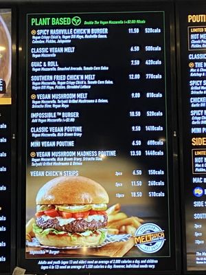 They use a separate fryer for vegan items   at MELTwich in Milton