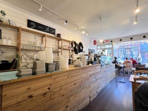 Inside looking out  at Uncommon Ramen in Phoenixville