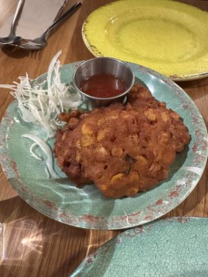 Sweet corn cakes   at Rosa's Thai Cafe in London