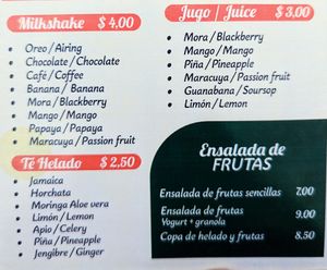 Menu 9 of 9, March 2023 at Soy Bonsai - Maybe closed in Puerto Villamil