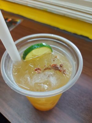 Salty plum lemon tea at Bánh mì cô Chun  in Hanoi