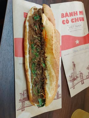 Pork floss at Bánh mì cô Chun  in Hanoi