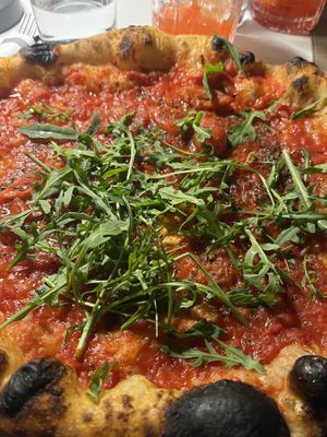 Marinara with rocket   at Palazzo Petrucci Pizzeria in Naples