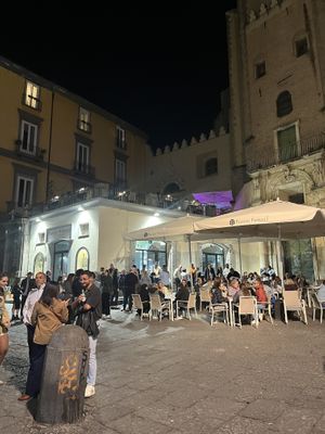 View to the terrace   at Palazzo Petrucci Pizzeria in Naples