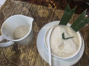 A delicious rice flour and coconut milk dessert is one sweet dishh  at KESUMA in Yogyakarta