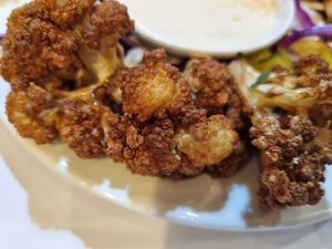 cauliflower with tahini at Eddie's Lebanese Eatery in Mortdale