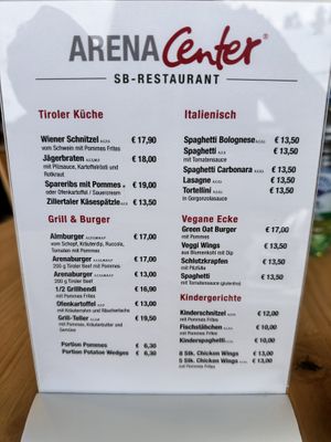   at Arena Center Restaurant in Gerlos