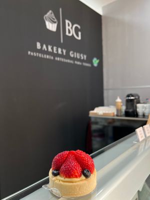 Crostata with cream and fresh fruit  at Bakery Giusy in Gran Canaria